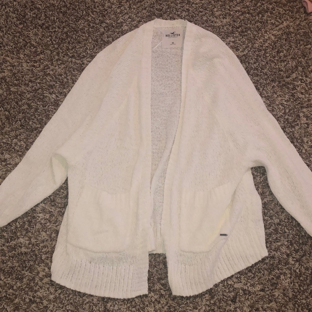 white cardigan